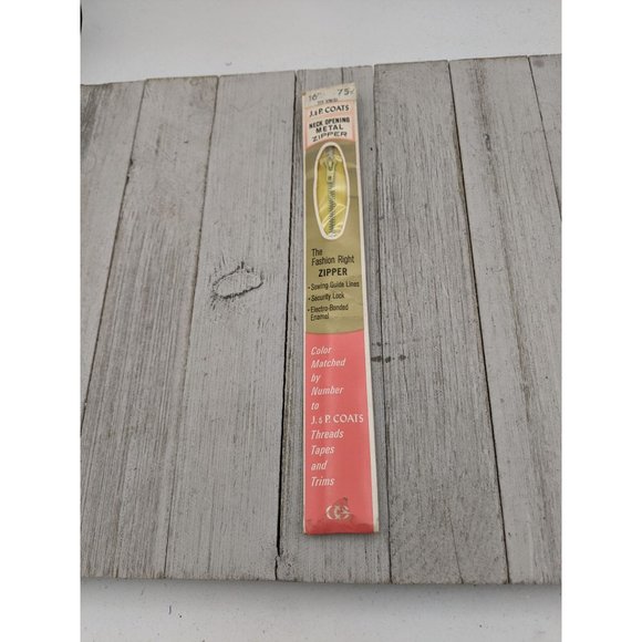 J&P Coats Other - Vintage J&P Coats Neck Opening Metal Zipper 16" Mimosa Yellow 223